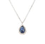 Sapphire Rosecut Tear Drop Necklace