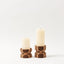 Anni Short Striped Cork Candle Holder