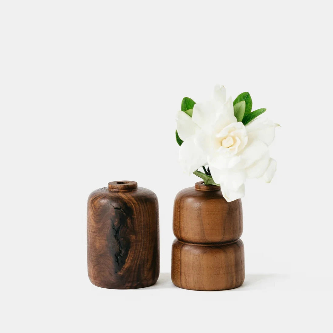 Walnut Double Bud Vase - Thumbnail 2