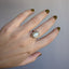 Opal and Pearl Halo Ring