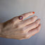 Moonstone and Ruby Halo Ring