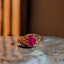 Victorian Ruby Scroll Ring