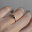 Forest Green Sapphire Kite Solitaire