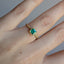 Small Emerald Basket Ring