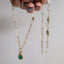 Round Emerald Unorthodox Necklace