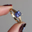Purple Sapphire Monaco Ring