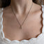 White Diamond Hexagon Pane Necklace