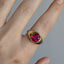 Vintage 10K Ruby Flush Set Ring