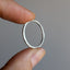 Thin Sugar Brick Ring: Silver