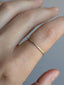 Thin Sugar Brick Ring: Silver