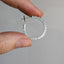 Tapered Sugar Brick Hoops (Silver)