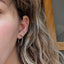 Tapered Sugar Brick Hoops (Silver)