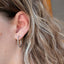 Tapered Sugar Brick Hoops (Silver)