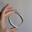 Silver Rounded Square Bangle