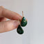 Green Teardrop Earrings