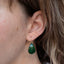 Green Teardrop Earrings