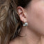 Silver Small Sahara Ridge Cuff Hoop Earrings