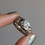 Brutalist Ring with Opal