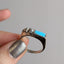 Mount Tam Inlay Signet with Light Blue Turquoise