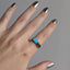 Mount Tam Inlay Signet with Light Blue Turquoise