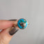 Silver Mount Rainier Charm in Turquoise Ring