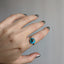 Silver Mount Rainier Charm in Turquoise Ring