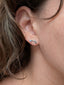 Sterling Silver Shooting Star Studs w/ Aquamarine