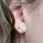 Gold Shooting Star Studs (Aquamarine)