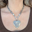Chunky Horseshoe Heart Pendant Necklace