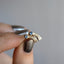Gold Shooting Star Studs (Aquamarine)