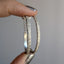 Silver Oval Sand Hoop Earrings