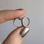 Large Open Circle Sand Stud Earrings