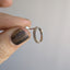Large Open Circle Sand Stud Earrings