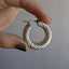 Big Twisty Silver Hoops