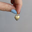 Puffy Stripe Heart Charm