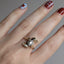 Crested Marquise Diamond Ring