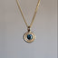 Blue Sapphire Spiral Necklace
