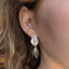 Ridge Fan Double Drop Earrings
