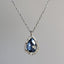 Sapphire Rosecut Tear Drop Necklace