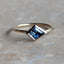 Two Toned Sapphire Kite Ring