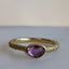 Organic Purple Sapphire Stacking Ring