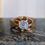 White Sapphire Belcher Ring