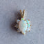 Dainty Opal Flower Pendant