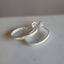 Silver Oval Sand Hoop Earrings