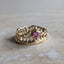 Pink Sapphire Mermaid Crown Ring