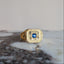 Rhodes Fancy Sapphire Signet Ring