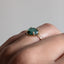 Rose Cut Emerald Prong Ring