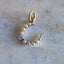 Pearl and Diamond Crescent Charm