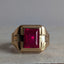 Ruby Deco Signet Ring