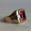 Ruby Deco Signet Ring